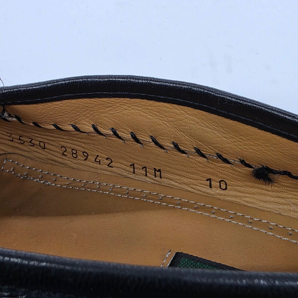 Avventura Black Ostrich Quill Tassel Loafers Men's 10M Handmade in Spain 3530 - Picture 3 of 11